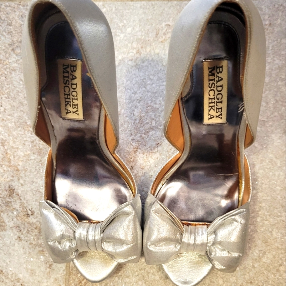 Metallic Bagdley Mischka heels
